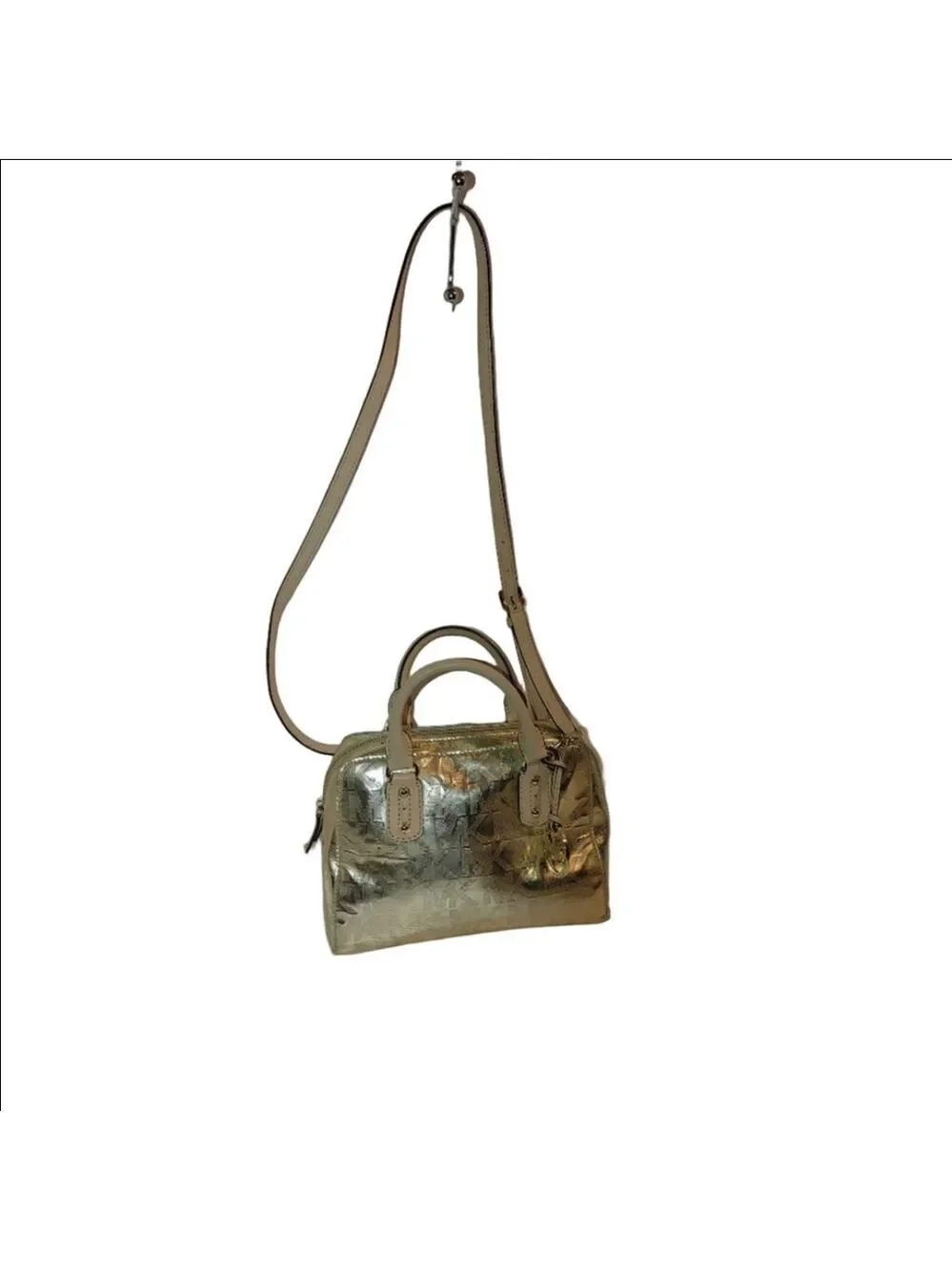 Michael Kors Metallic Patent Leather Signature Crossbody